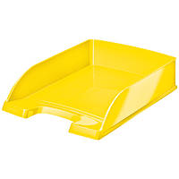 Лоток для бумаг горизонтальный LEITZ WOW желтый (5226-30-16)