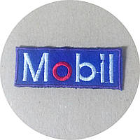 Нашивка на одежду (термо) Mobil 80*30 мм Фиолетовый