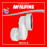 Коліно для під'єднання до WC зі зміщеним центром 80 мм з ущільнювачем WCLO-8 McAlpine, фото 6