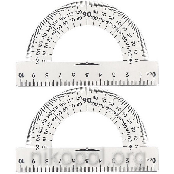 Транспортир пластиковий