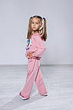 Пудровий рожевий дитячий спортивний костюм для дівчинки 104-128 єдиноріг, фото 5