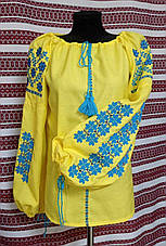Вишиванка жіноча ( жовте домоткане полотно) "Мрія", фото 3