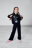 Чорний дитячий спортивний костюм 104-128 Mouse