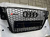 Решітка радіатора Audi A5 8T (07-11) дорістайл стиль RS5 (чорний глянець), фото 3