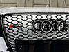 Решітка радіатора Audi A5 8T (07-11) дорістайл стиль RS5 (чорний глянець), фото 5