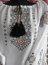 Вишиванка жіноча (домоткане полотно) "Любава Біла", фото 3
