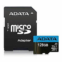 MicroSDXC (UHS-1) A-DATA Premier 128Gb Class 10 А1 (R-100Mb/s) (adapter SD)