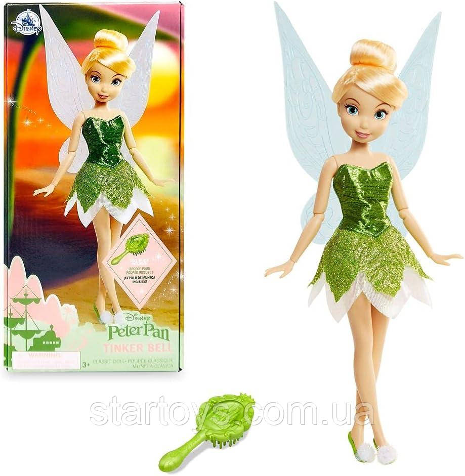 Лялька Тінкер Бель Дісней 2023 Tinker Bell Classic Doll – Peter Pan Disney Store, фото 1