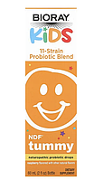 Bioray, Kids, NDF Tummy, пробіотична суміш із 11 штамами, для дітей, малина, 60 мл (2 рідк. унції)