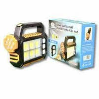 Ручной фонарь аккумуляторный 2800мАч, с USB, Солнечной панелью и Power Bank, HS-8029-1-A / Переносной прожект