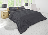 Простирадло Євро 220х240 Сіра смужка Бязь Голд Люкс