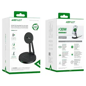 Безпровідна зарядна станція AceFast E8 2in1 Black, фото 3