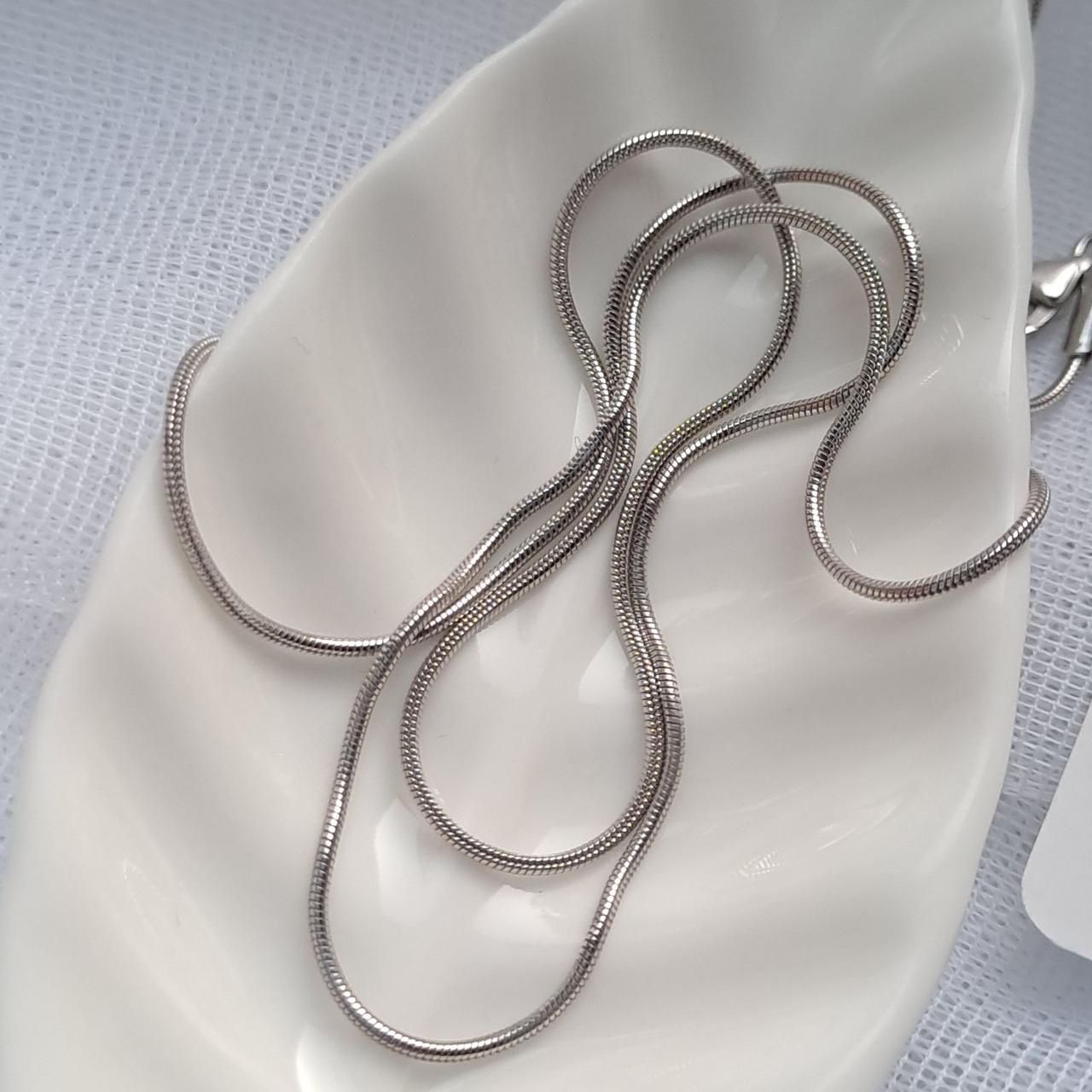 Срібний ланцюжок Снейк 45 см, фото 1