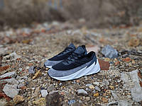 Кроссовки Adidas SHARK BLACK / GREY / WHITE кожаные с замшевой вставочкой на высокой белой подошве унисекс 45
