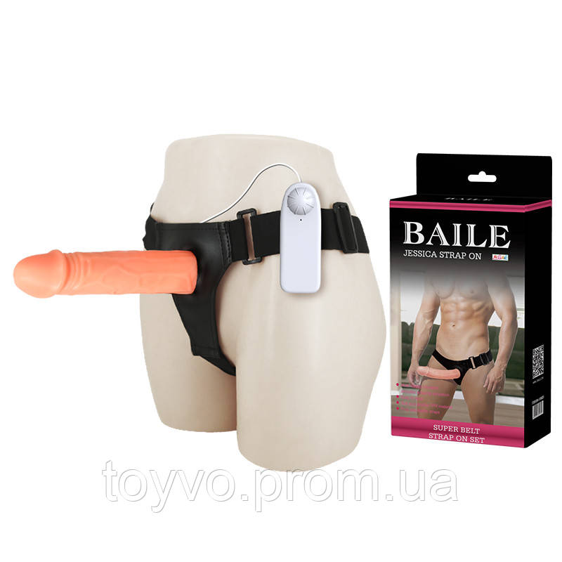 Страпон - Baile Jessica Strap On Flesh, 17 см