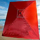 Парасолька 3,5 м з клапаном 16 спиць зі срібним напиленням  червоний, фото 5