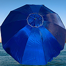 Парасолька 3,5 м з клапаном 16 спиць зі срібним напиленням  червоний, фото 3