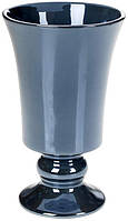 Ваза керамическая "Кубок" 20см, серый перламутр красивая ваза для цветов