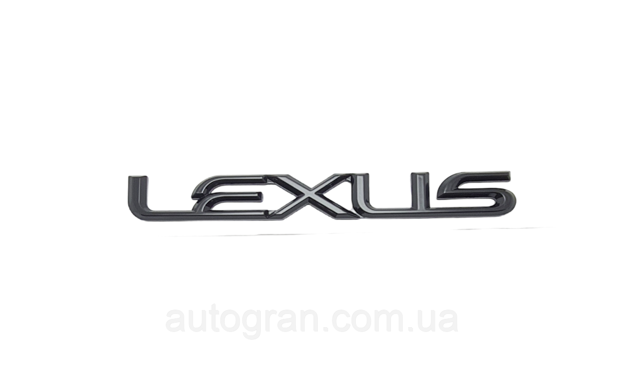 Емблема напис багажника Lexus чорний