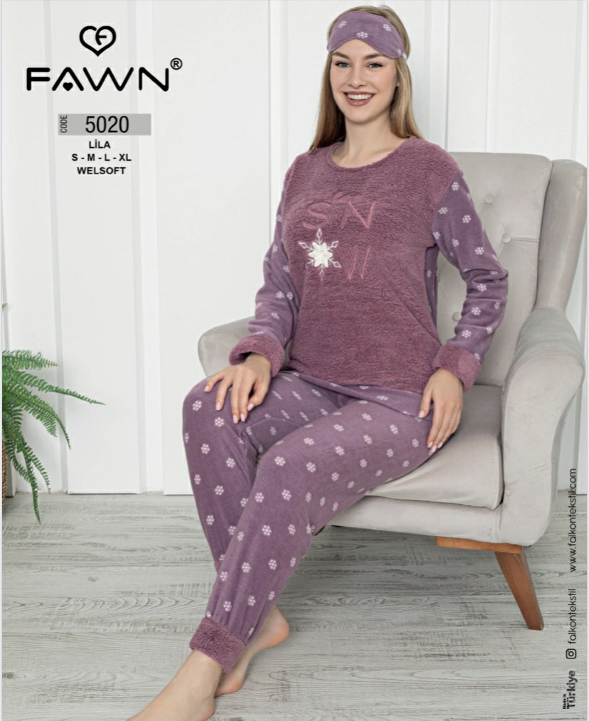 Жіноча зимова флісова піжама Новинка, фото 1