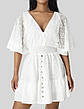 Туніка сукня пляжна біла з рюшами в стилі бохо М розмір, фото 3
