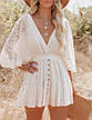 Туніка сукня пляжна біла з рюшами в стилі бохо М розмір, фото 2
