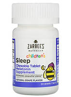 УЦЕНКА! Zarbee's, детское средство для улучшения сна с мелатонином, для детей от 3 лет, 30 жев табл (ZAR-00250
