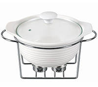 Мармит Kamille Food Warmer керамическая кастрюля 2.4л Ø28см с подогревом посуда для подогрева пищи