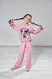 Рожевий дитячий спортивний костюм для дівчинки 104-128 Minnie Mouse, фото 2
