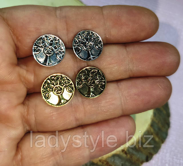 Серьги - гвоздики древо рода от студии LadyStyle.Biz серьги кольца купить фианиты подарок украшения юбилей новый год