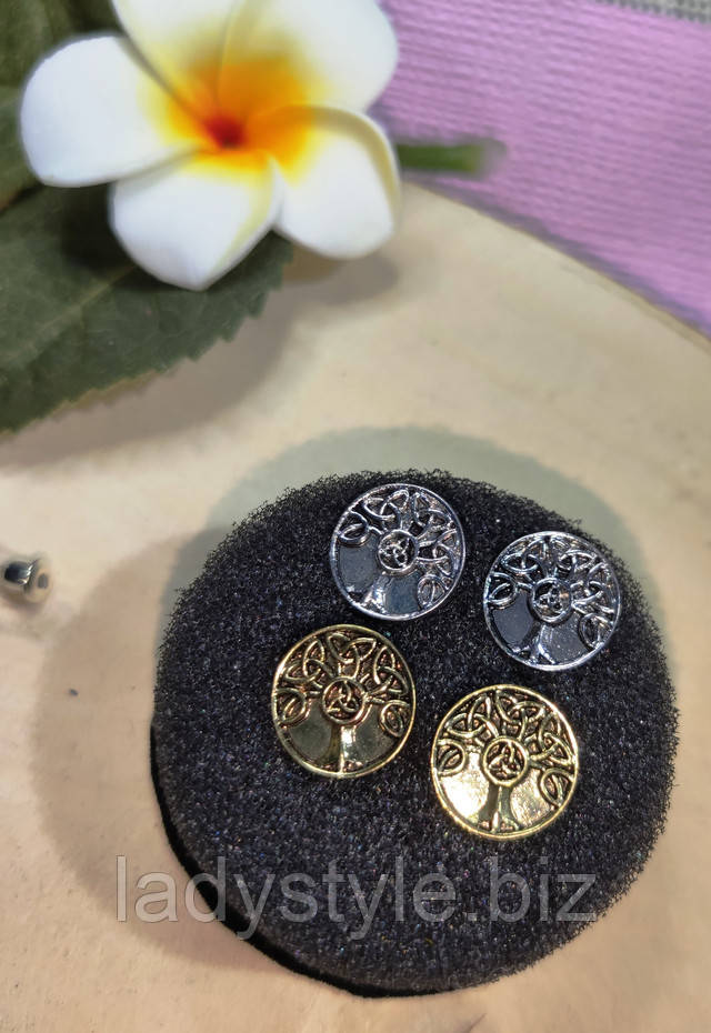 Серьги гвоздики древо рода от студии LadyStyle.Biz серьги кольца купить фианиты подарок украшения юбилей новый год