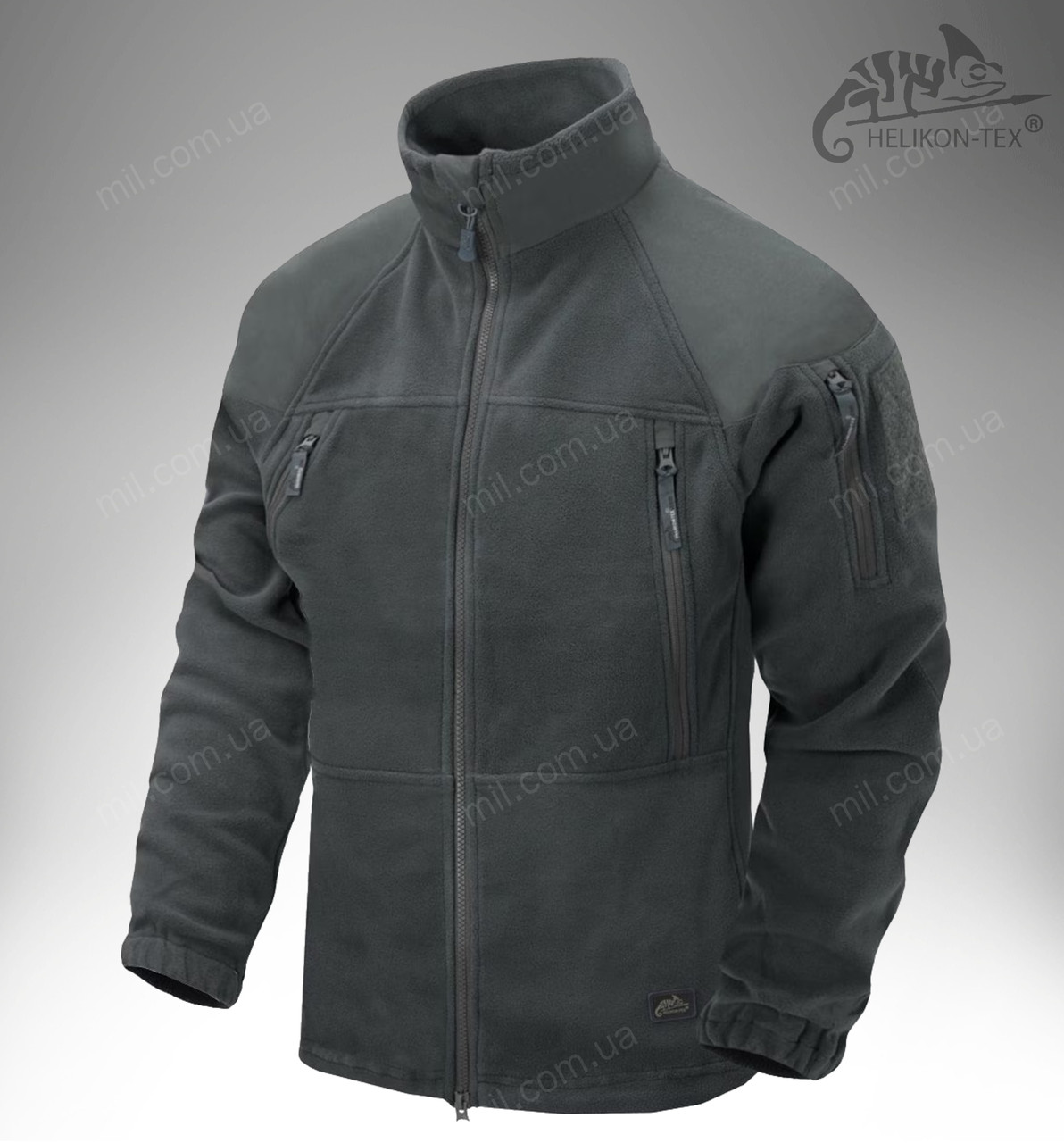Флісовий тактичний світшот / флісова міжсезонна куртка Helikon Tex Stratus Heavy Fleece (shadow grey)