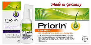 Набір для покращення росту та відновлення волосся Priorin спрей 50 мл та капсули 120 шт