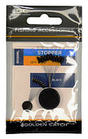 Стопор рибальський для поплавця, чорний, GC, 3030BL, 9шт/уп, розмір M