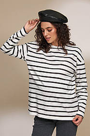 Лонгслів для вагітних та годуючих мам з секретом годування Nikita розмір S Юла Мама Чорний NR-31.033