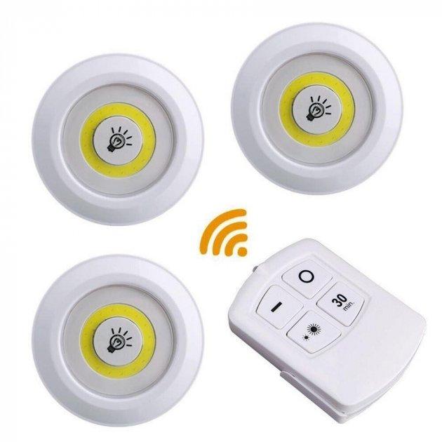 Комплект Led-світильників з пультом і таймером Led light with Remote Control Set (3 світильники) 4926