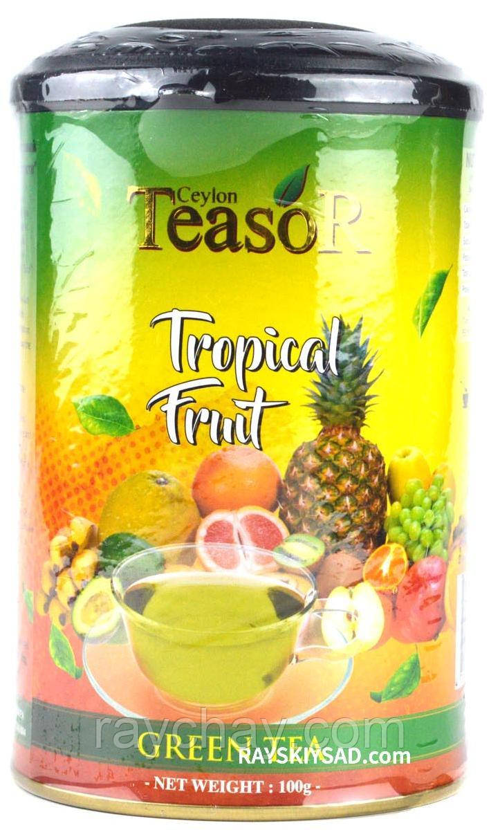 "Teasor "Зелений чай великої листової, "Тропічні фрукти", 100 г