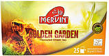 Зелений чай пакетований у конвертах Mervin Golden Garden, золотий сад, 25 пк, фото 3