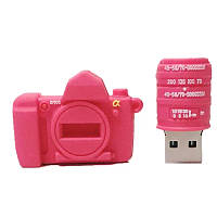 Флешка - фотоапарат 16GB оригінальна рожева, подарунок для фотографа