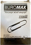 Скріпки оцинковані Buromax 5022 JOBMAX 25мм круглі 100 шт. в карт.упаковці, фото 3