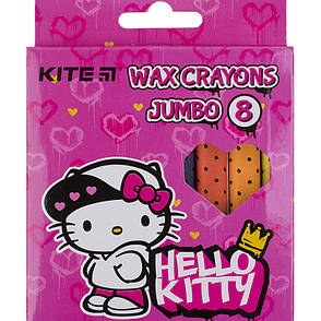 Крейда воскова Kite Jumbo Hello Kitty HK21-076, 8 кольорів, фото 2