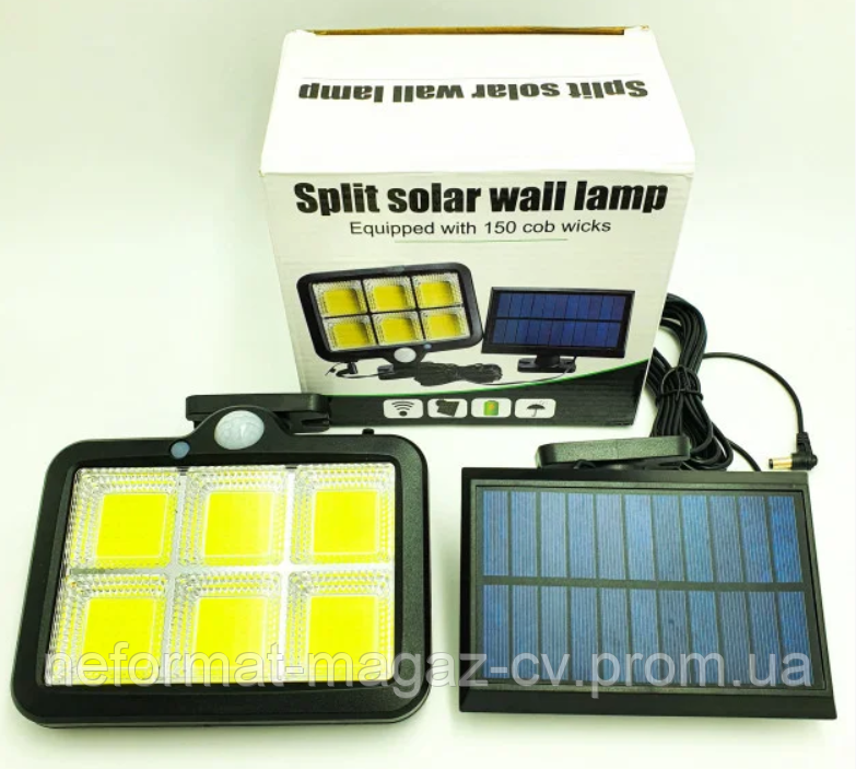 Уличный фонарь с датчиком движения Split Solar Wall Lamp на солнечной батарее nf-160c - фото 2 - id-p1936193624