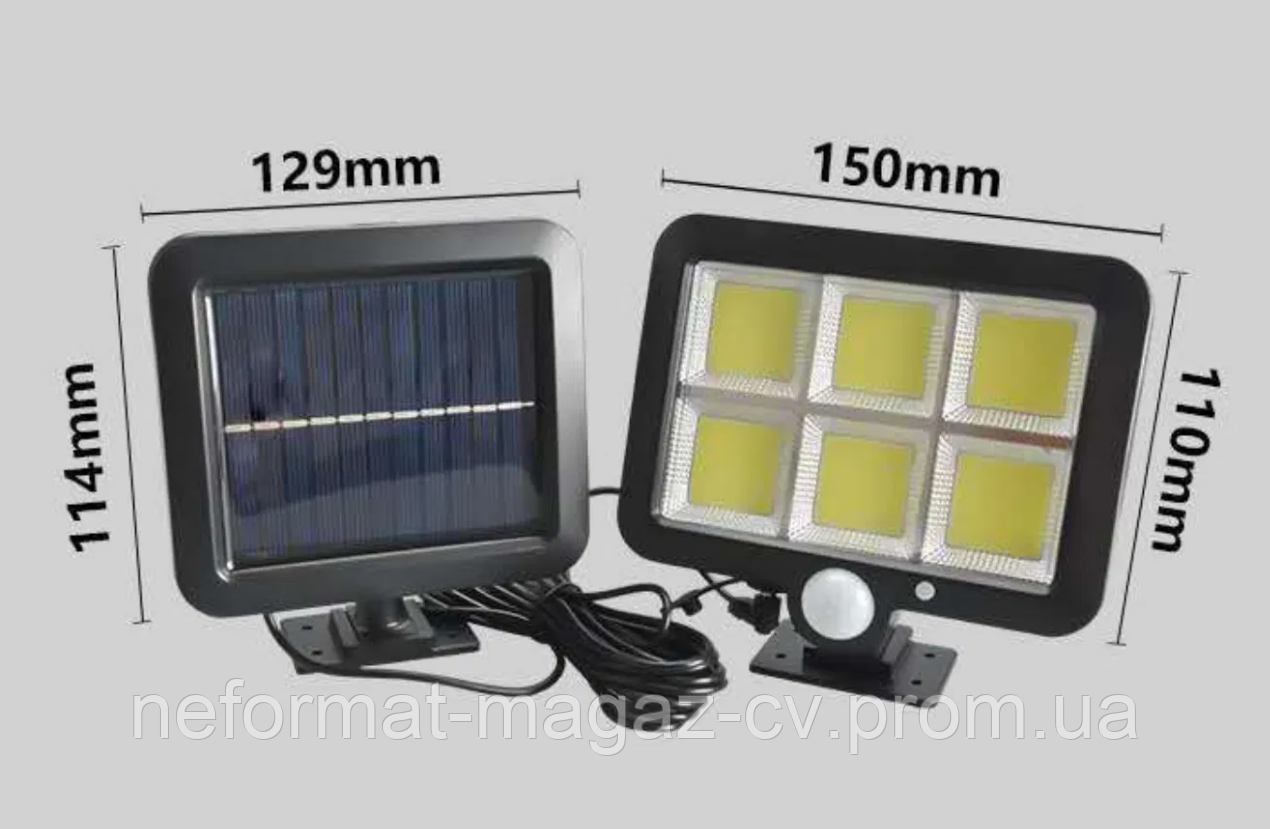 Уличный фонарь с датчиком движения Split Solar Wall Lamp на солнечной батарее nf-160c - фото 3 - id-p1936193624