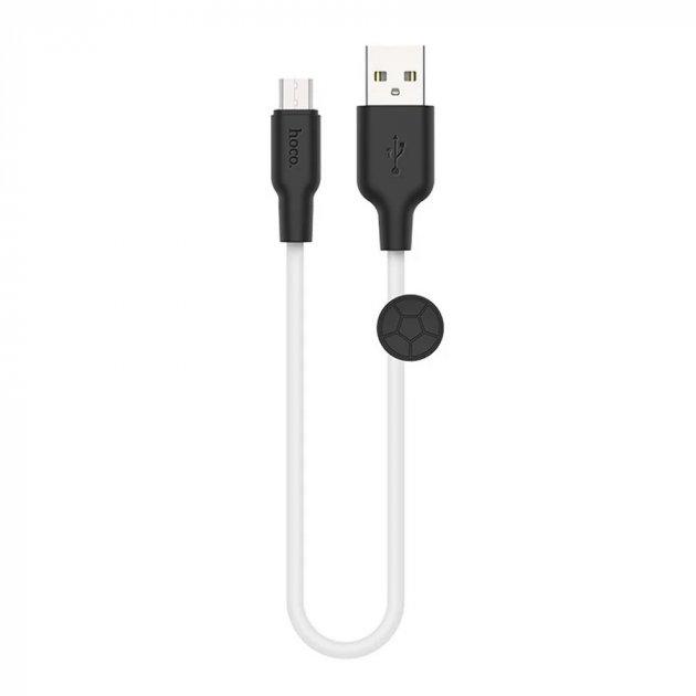 Кабель HOCO X21 Plus Silicone Micro Black-White 1m