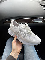 Білі кросівки весна літо Adidas Retro E5 White. Жіночі кросівки люкс білі Адідас Ретропі Е5, фото 6
