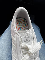 Білі кросівки весна літо Adidas Retro E5 White. Жіночі кросівки люкс білі Адідас Ретропі Е5, фото 4