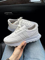 Білі кросівки весна літо Adidas Retro E5 White. Жіночі кросівки люкс білі Адідас Ретропі Е5, фото 8