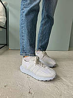 Білі кросівки весна літо Adidas Retro E5 White. Жіночі кросівки люкс білі Адідас Ретропі Е5, фото 9