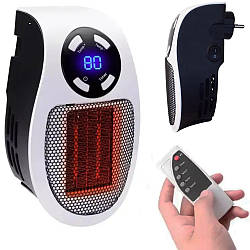 Портативний обігрівач 500W, Portable Heater з пультом та дисплеєм / Настінний електрообігрівач