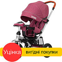 Уценка! Велосипед трехколесный с родительской ручкой TILLY TRAVEL T-387/1 Фиолетовый лен | Велосипед-коляска